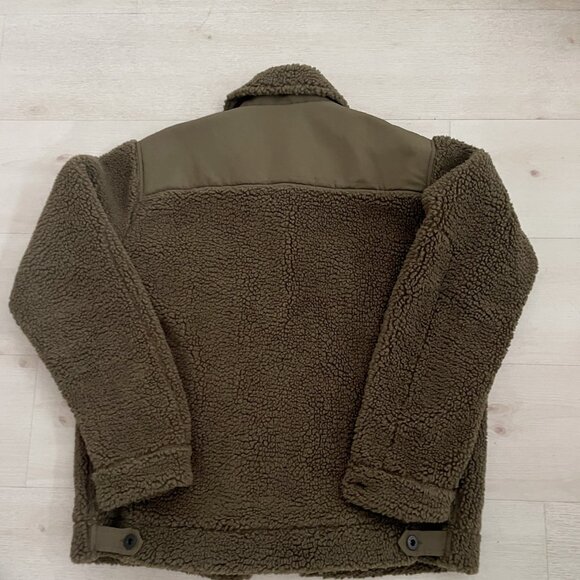 UGG Men's Army Green Plush Fleece Jacket Size Medium - Picture 2 of 7